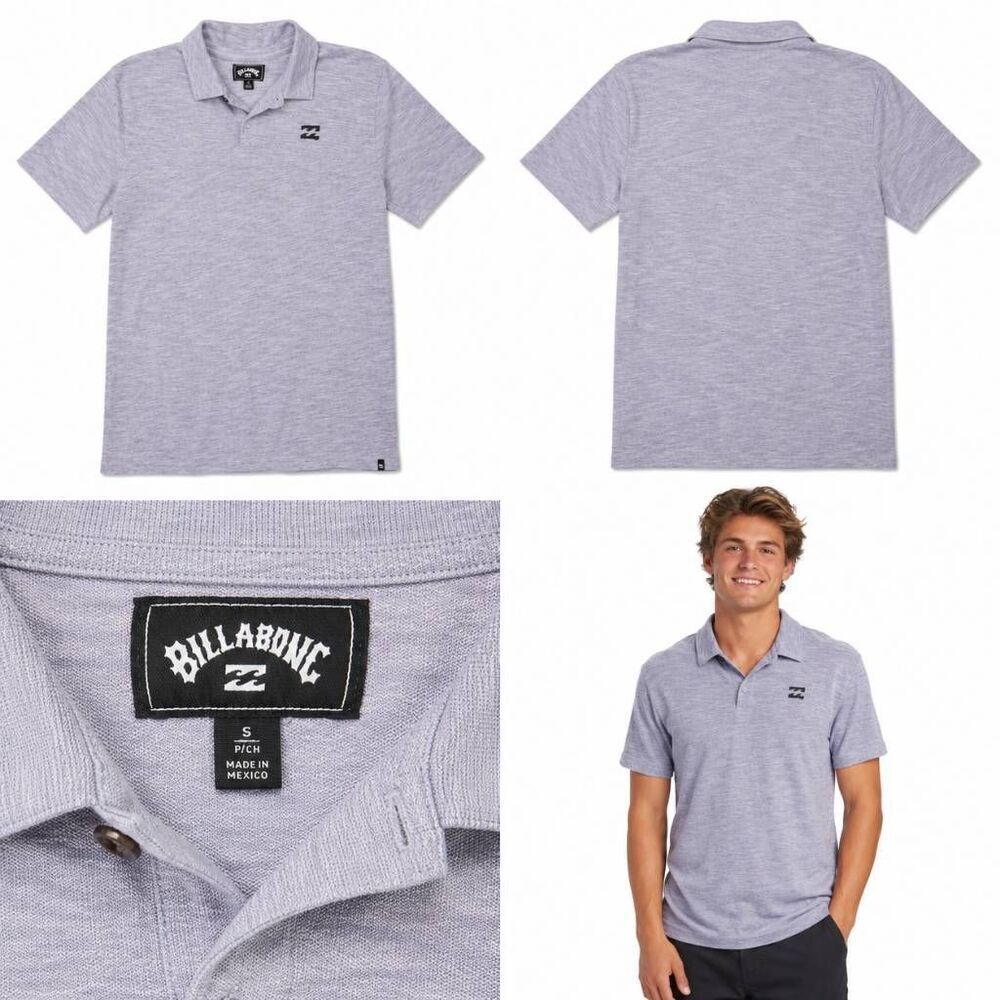 Billabong Men’s Polo Shirt Heather Gray Size S